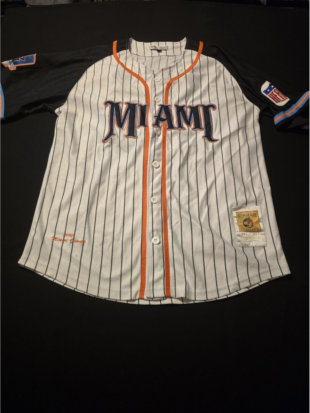 Headgear Classics Miami Giants 1950 Negro League Baseball Jersey White Mens L